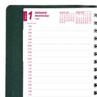 Brownline - Agenda quotidien - Reliure spirale double - 8 po x 5 po - Vert - Anglais-Planificateur mensuel avant chaque mois