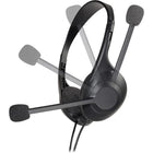 Audio-Technica - ATH-102USB Casque d'ordinateur USB double oreille - Noir-Sortie USB Type-A (avec adaptateur USB Type-C) pour une connectivité plug-and-play