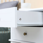 HOMCOM - Table de nuit moderne 15,75 po - blanc-Assemblage requis 