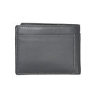 Club Rochelier - Portefeuille mince pour homme avec poche zippée - Gris anthracite-1 compartiment à billets sur toute la longueur