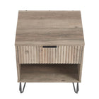 Manhattan Comfort - DUMBO 20,07" Table de nuit moderne 1 tiroir - Gris rustique - Lot de 2-Garantie limitée du fabricant de 30 jours