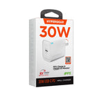 HyperGear - Chargeur mural USB-C PD 30 W avec LED - Blanc-Indicateur d'alimentation LED