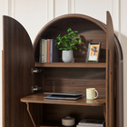 Modway - Bellamy Arqué Armoire de bureau pliante - Noir-Charnières à fermeture douce