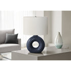 Monarch Specialties - Luminaire - 24 po H Lampe De Table - Céramique Bleue - Abat-Jour Ivoire / Crème - Contemporain - Moderne-Un interrupteur rotatif marche/arrêt pratique permet de faire fonctionner une ampoule de 100 W (non incluse) pour éclairer instantanément un salon, un bureau ou une chambre