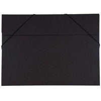 JAM Paper - Portefeuille Kraft avec Fermeture Élastique Grand - 11 x 15 x 3/8 - Noir Recyclé-Portefeuille recyclé Kraft noir avec fermeture élastique