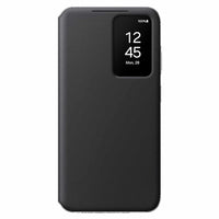 Samsung - Coque Portefeuille à Vue Intelligente pour Samsung Galaxy S24 - Noire-La fenêtre d'affichage améliore l'utilisation de l'interface tactile UX