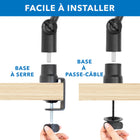 Mount-It - Bras de micro réglable-Capacité de poids de 2,2 livres