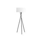 Monarch Specialties - Luminaire - 62 po H Lampadaire - Métal Noir - Abat-Jour Ivoire / Crème - Contemporain-Ce lampadaire contemporain de 62 pouces de haut, doté d'un élégant trépied en métal noir et d'un abat-jour en tissu ivoire, ajoute une touche d'élégance moderne dans un salon, une chambre à coucher ou un bureau