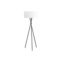Monarch Specialties - Luminaire - 62 po H Lampadaire - Métal Noir - Abat-Jour Ivoire / Crème - Contemporain-Ce lampadaire contemporain de 62 pouces de haut, doté d'un élégant trépied en métal noir et d'un abat-jour en tissu ivoire, ajoute une touche d'élégance moderne dans un salon, une chambre à coucher ou un bureau