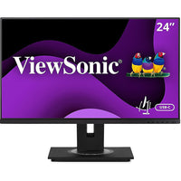 ViewSonic - Moniteur d'accueil IPS ergonomique 24" 1080p-Moniteur IPS Full HD (1 920 x 1 080p) de 24 pouces avec cadres fins et taux de rafraîchissement de 60 Hz