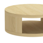 Manhattan Comfort - Table basse ronde contemporaine Alure 36" - Chêne naturel-Finition stratifiée à effet bois qui apporte profondeur et attrait contemporain