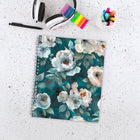 Cambridge - Agenda hebdomadaire/mensuel 2027 - 11 1/4 po H x 9 po l - Teal Garden - grand - bilingue-12 pages mensuelles avec onglet