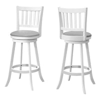 Monarch Specialties - 1238 Tabouret De Bar - 44"H Bar/Pivotant/Blanc - Paquet de 2-1