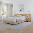 Nexera - Tête de lit panoramique Queen, Érable naturel-Meubles conçus et produits au Canada à partir de panneaux de particules et de MDF certifiés CARB II/FSC.  Item expédié en 24-48 heures après réception de la commande.  Assemblage requis