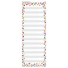 Teacher Created Resources - Tableau de poche pour programme quotidien Confetti à 14 pochettes, 13 po x 34 po-Graphiques de poche légers et durables