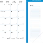 Blueline - 2026 Calendrier sous-main mensuel Imagine - 22 po x 17 po - Paysages du Monde - Bilingue-Un mois par feuille avec un bloc par jour 