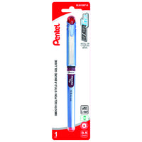 Pentel - Stylos Stick à gel EnerGel pointe aiguille - 0,5 mm - rouge-L'encre à gel liquide vivide et très lisse sèche rapidement sans bavures