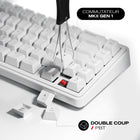Cybeart - Akula 65 Clavier De Jeu Compact 65 Sans Fil Tri-Mode Rgb - Blanc-Interrupteurs Cybeart MK I Gen 1 pré-lubrifiés avec une course d’activation de 1,5 mm et une durabilité de 60 millions de frappes pour une précision rapide. La technologie N-Key Rollover complète avec anti-ghosting à 100 % garantit l’enregistrement précis de chaque frappe
