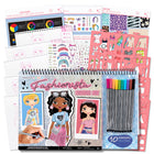 Fashion Angels - Coffret Fashionista avec Carnet de Croquis et Marqueurs-À EMPORTER PARTOUT AVEC SOI – Dessinez, tracez, colouriez et accessoirisez où que vous soyez. Le carnet spiralé se glisse facilement dans un sac à dos ou un tote bag pour des activités créatives en voyage, à la maison ou chez des amis