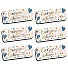 Ashley Productions - Effaceur magnétique pour tableau blanc, Tout le monde est le bienvenu, lot de 6-Gomme à tableau blanc attrayante pour la décoration de la salle de classe