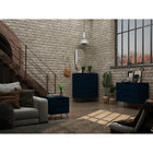 Manhattan Comfort - Ensemble de commodes de chambre à coucher Rockefeller style milieu du siècle moderne - Tatiana bleu minuit - ensemble de 3-Choisissez le design de votre poignée lorsque le produit est chez vous Option pour une poignée découpée ou un look affleurant