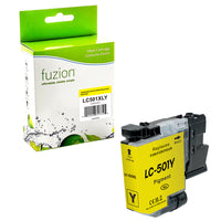 fuzion - Brother LC501XLYS Cartouche Jet d'Encre Compatible - Haut Rendement - Jaune-Jaune