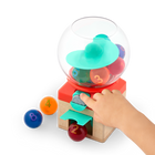 Battat - Distributrice de boules de gomme et boules-Appuyez et découvrez : poussez la pièce pour libérer une boule et regardez-la tourner le long de la rampe en spirale pour une surprise à chaque fois. Pouvez-vous deviner quelle couleur sortira en roulant