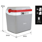 Koolatron - Glacière avec poignée de transport verrouillable - 25 L - gris et rouge-4
