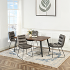 Homy Casa - Chaises rembourrées pour invités et réception - Tissu suédé gris vieilli - Ensemble de 2-Style professionnel : Design moderne qui s’intègre aux bureaux, espaces commerciaux et intérieurs contemporains
