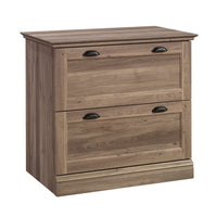 Sauder 431068 La Collection Barrister Lane Classeur latéral - Finition Salt Oak-Tiroirs avec coulisses à extension complète pour dossiers suspendus de format lettre ou légal. 