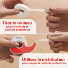 Staples - Ruban double face avec dévidoir - 1/2 po l x 13,8 vg L - Paquet de 3-Le fini transparent s’agence parfaitement aux surfaces