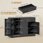 HOMCOM - Buffet moderne 44 po avec tiroir et étagères latérales de rangement - noir-Un design polyvalent sert aussi de bar à café, station de préparation ou meuble TV 