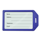 Beslayn - Étiquettes de bagages lourdes avec boucles en plastique - Couverture de fenêtre et inserts inclus - Bleu royal - Pack de 10-Couleurs vives pour faciliter l'identification de vos bagages
