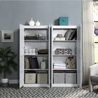 Manhattan Comfort - Hopkins 59,22 po Ensemble Moderne 2 Pièces Armoire de Rangement à 8 Étagères - Blanc-Style de porte à ouverture à 90° avec charnière de porte européenne à fermeture douce