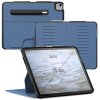 Zugu - Étui iPad Pro 12.9 po (2018/2020) & iPad Air 13 po (2024) - Bleu Ardoise-Étui folio magnétique