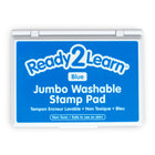 Ready 2 Learn - Tampon encreur lavable géant - Bleu - 6,2 po L x 4,1 po L - Paquet de 2-Créez des images vives: L'encre de haute qualité fournit des images nettes une fois tamponnées. Utilisez-le pour décorer des affiches, des panneaux, des cahiers et bien plus encore !