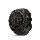 Garmin - fēnix 8 – 51 mm, saphir solaire, titane DLC gris carbone avec bracelet en silicone noir/gris galet-7