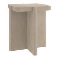 Hudson&Canal - Table d'appoint carrée Laguna de 51 cm de large, aulne blanc-Une version moderne d'un look rétro pour votre salon, votre bureau et plus encore