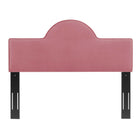 Modway - Dawn Performance Velvet Tête de lit jumelée, Rose poussiéreuse-Revêtement en velours de performance