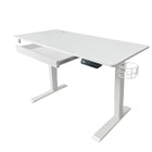 LjubLjana - Bureau Assis-Debout À Hauteur Réglable Électrique de 47 po - Blanc-Unité robuste à 1 tableau - Cette table peu encombrante de 47,2" x 23,6" s'intégrera facilement dans votre espace de bureau tout en offrant suffisamment d'espace pour une variété de configurations de moniteur et d'ordinateur portable ainsi que des matériaux de travail, des fournitures et des décorations importants