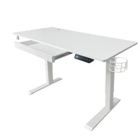 LjubLjana - Bureau Assis-Debout À Hauteur Réglable Électrique de 47 po - Blanc-Unité robuste à 1 tableau - Cette table peu encombrante de 47,2" x 23,6" s'intégrera facilement dans votre espace de bureau tout en offrant suffisamment d'espace pour une variété de configurations de moniteur et d'ordinateur portable ainsi que des matériaux de travail, des fournitures et des décorations importants