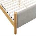Modway - Maven Grandeur nature Tissu tapis Lit de plateforme, Chêne de blé-Capacité de poids : 794 lb.