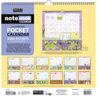 WSBL - 2026 Papillons Note Nook Calendrier mural Mensuel - 30,5 cm l x 30,5 cm H - Anglais-Deux pochettes pour chaque mois