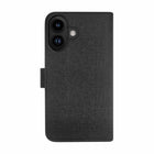 Blu Element - Étui Folio 2-in-1 MagSafe pour iPhone 17 - Noir-Matériau semi-doux cousu à la main de qualité supérieure