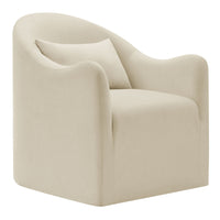 Modway - Bardot Mélange de lin recouvert d’engourdi Chaise d’accent - Lin-Chaise d’accent couverte
