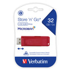 Verbatim – Clé USB à mémoire flash de 32 Go Store ’n’ Go – rouge-Connecteur USB rétractable, aucun capuchon à perdre