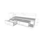 Nexera - Meuble audio-vidéo Damask, 72 po, Gris écorce et noir-Meubles conçus et produits au Canada à partir de panneaux de particules et de MDF certifiés CARB II/FSC.  Item expédié en 24-48 heures après réception de la commande.  Assemblage requis