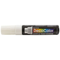 JAM Paper - Marqueur à peinture acrylique - Pointe géante - Blanc (526415WH)-L’encre est de la peinture acrylique à base d’eau qui s’étend en douceur. Ces marqueurs à peinture polyvalents peuvent être utilisés pour égayer toute surface ou tout projet!