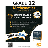 Dynamic Math - Cahier d'exercices, Ontario, 12e année-Couvre le programme de mathématiques de 12e année de l'Ontario