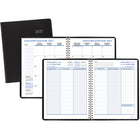 Staples - Agenda hebdomadaire/mensuel 2025 - 8 3/4 po H x 6 7/8 po l - Noir - Bilingue-Couverture noire